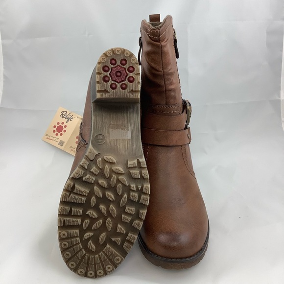 NEW ReLife Fiona Heeled Ankle Boot in Brown - Picture 7 of 7